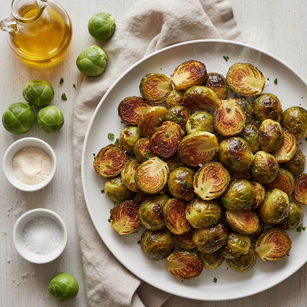 Air-Fryer Crispy Brussels Sprouts