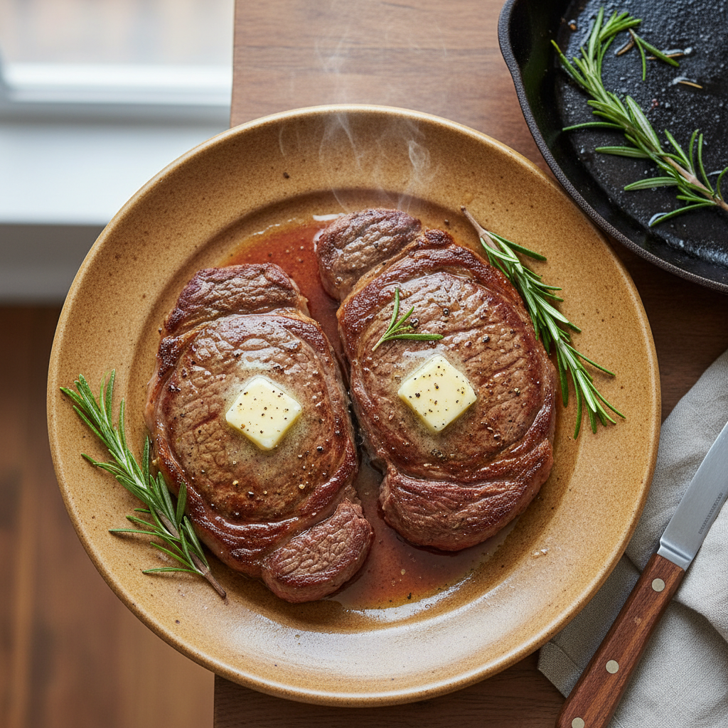 Reverse-Seared Ribeye Steak