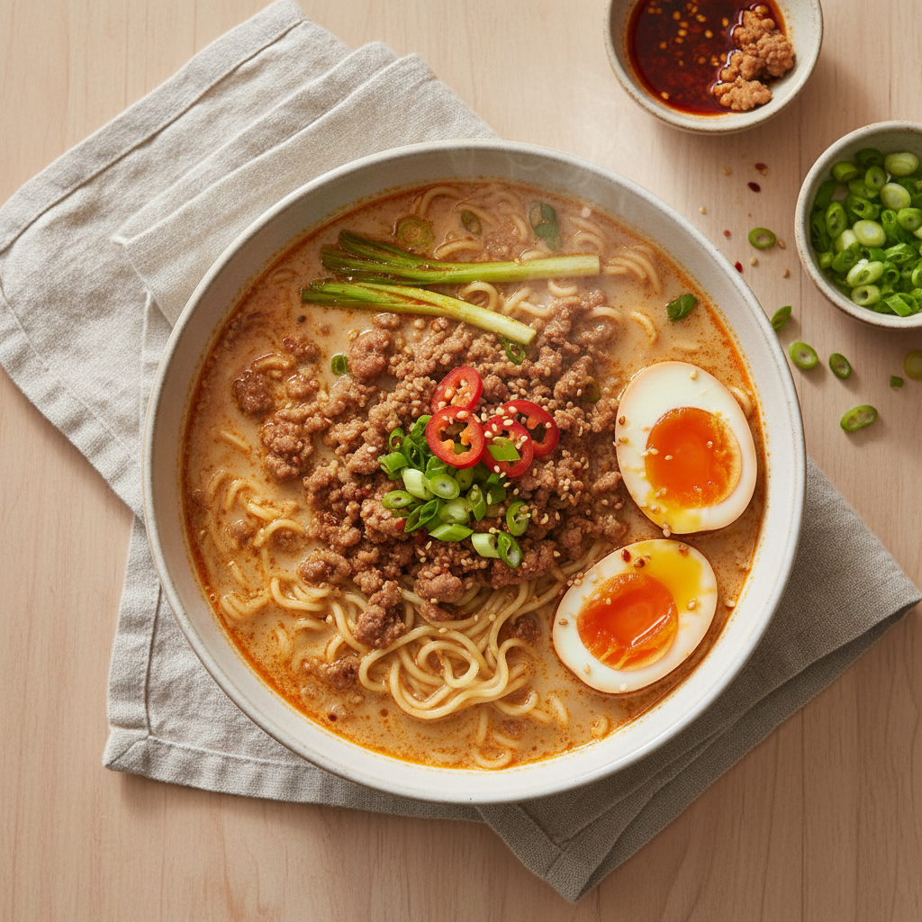 Spicy Tonkotsu-Style Pork Ramen