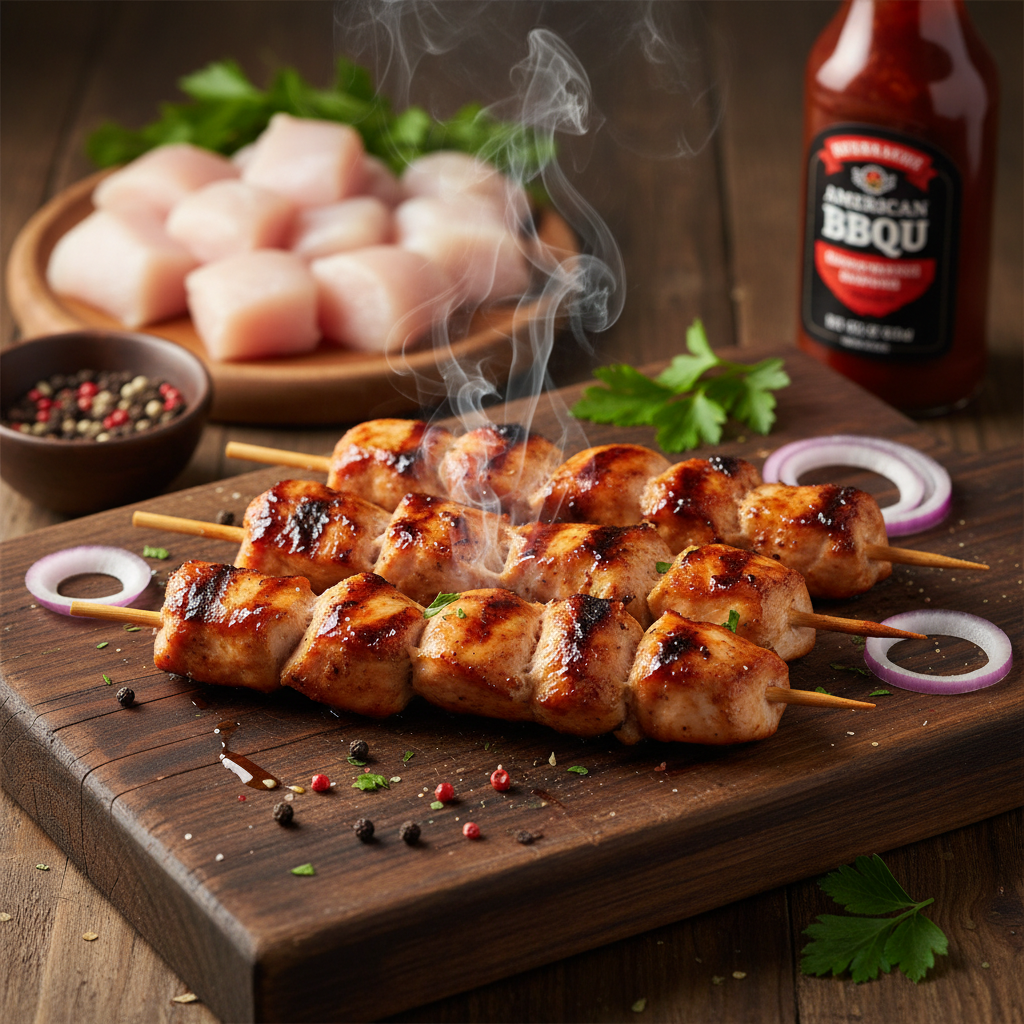 BBQ Grilled Chicken Skewers