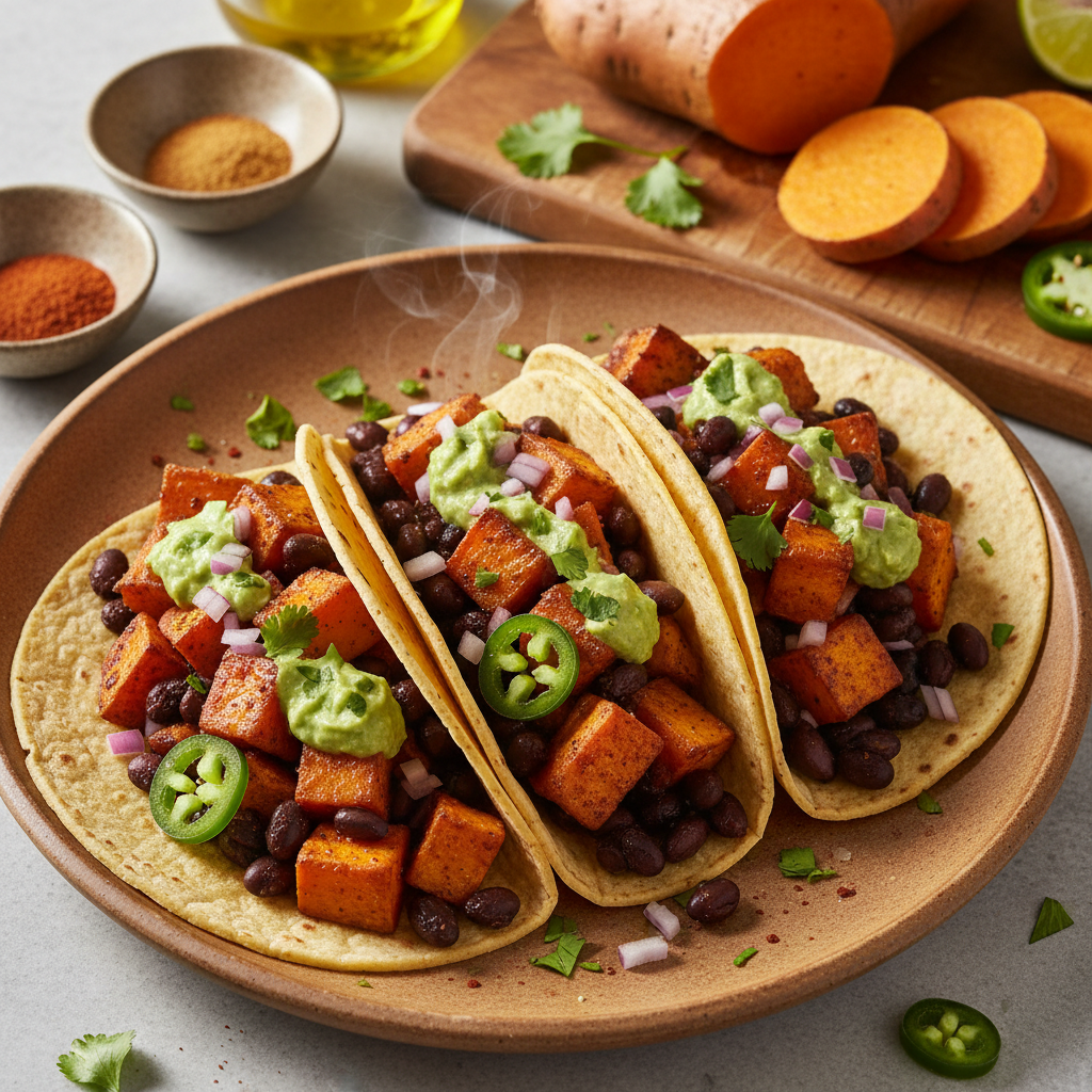 Black Bean & Sweet Potato Tacos