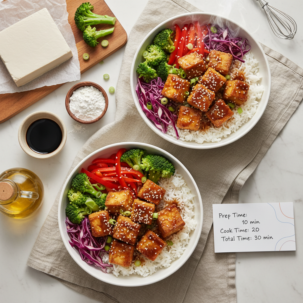 Crispy Air-Fryer Tofu Bowls